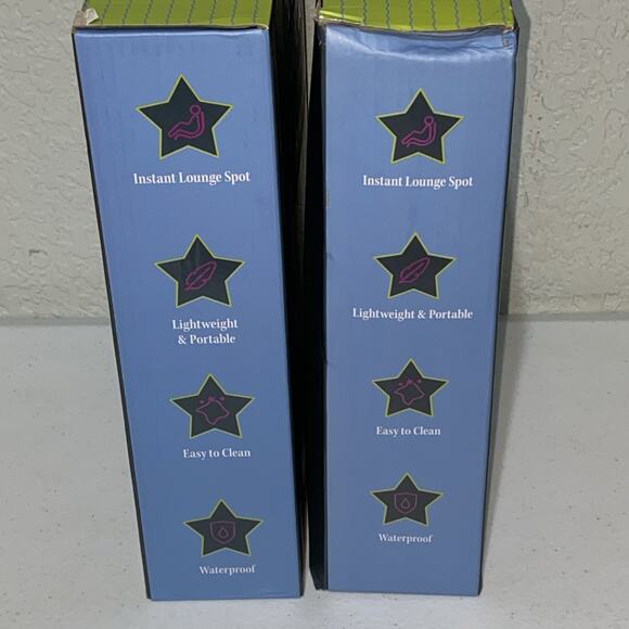 Inflatable Armchair Round Chair Campus Dorm Game Room Clear Plastic Set Of 2 NEW - Picture 9 of 9